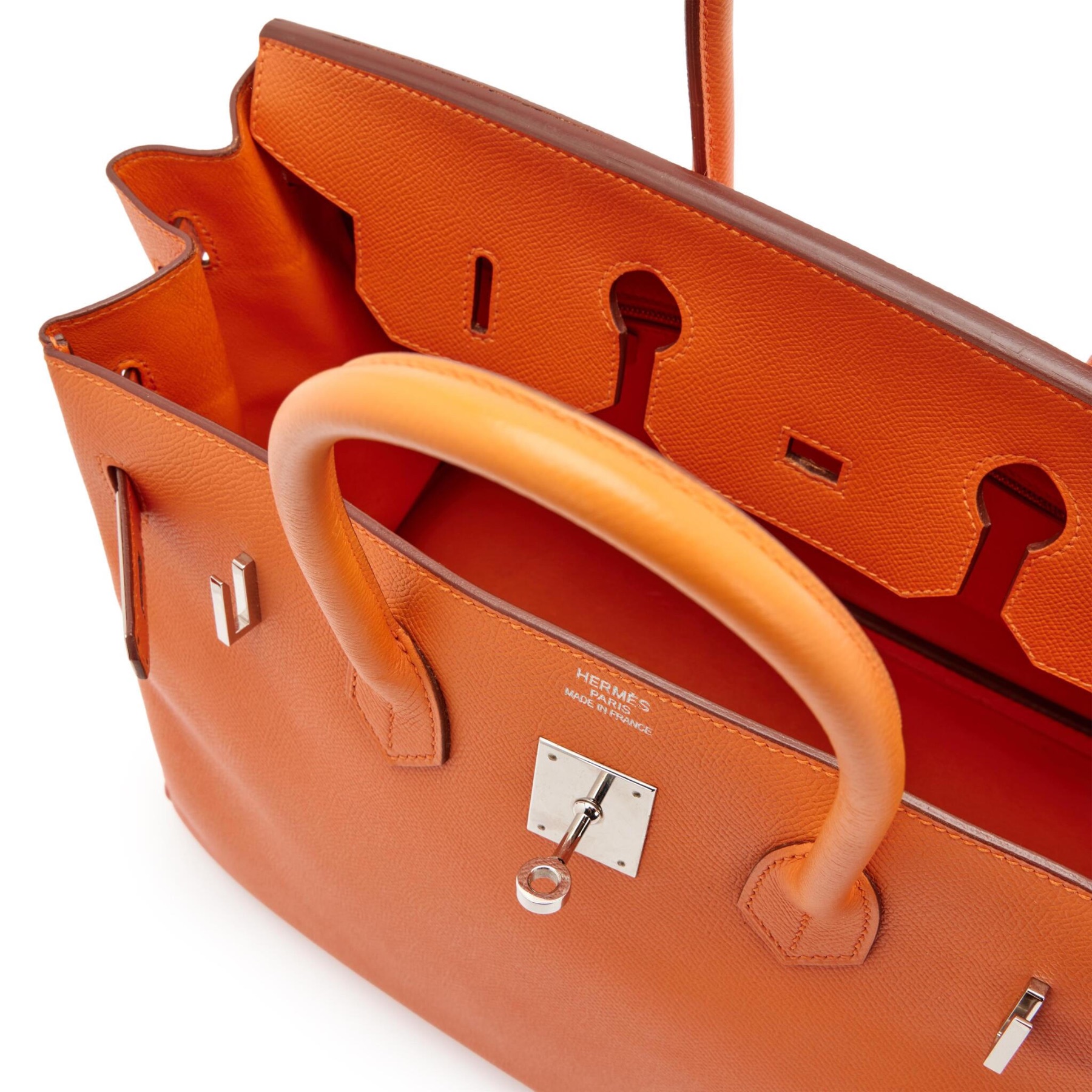 Hermès Birkin 35 in Classic Orange Epsom detail image 6 · Vera Buy
