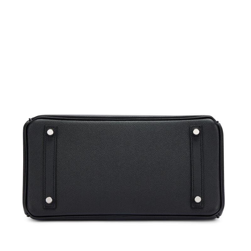 Hermès Birkin 30 in Black Epsom Leather with Palladium Hardware detail image 6 · Vera Buy