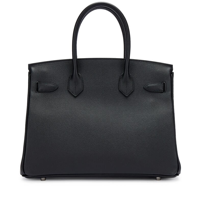 Hermès Birkin 30 in Black Epsom Leather with Palladium Hardware detail image 3 · Vera Buy