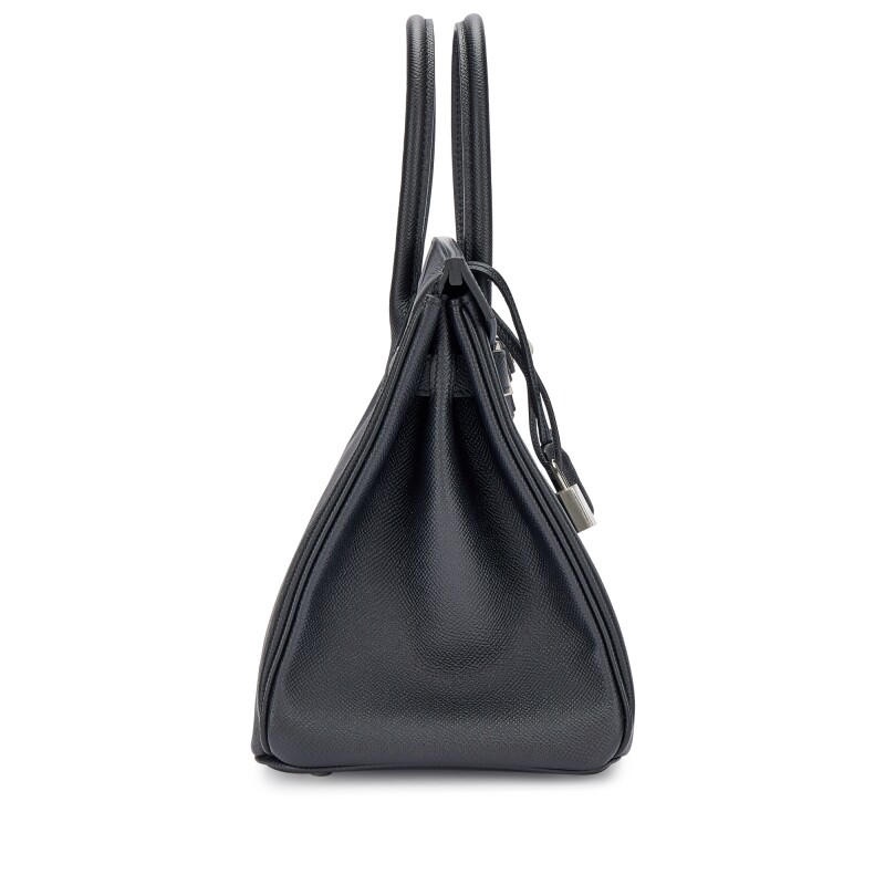 Hermès Birkin 30 in Black Epsom Leather with Palladium Hardware detail image 2 · Vera Buy
