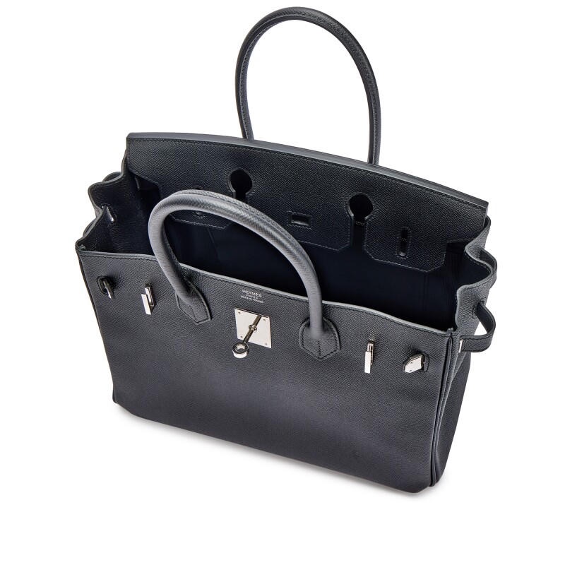 Hermès Birkin 30 in Black Epsom Leather with Palladium Hardware detail image 7 · Vera Buy