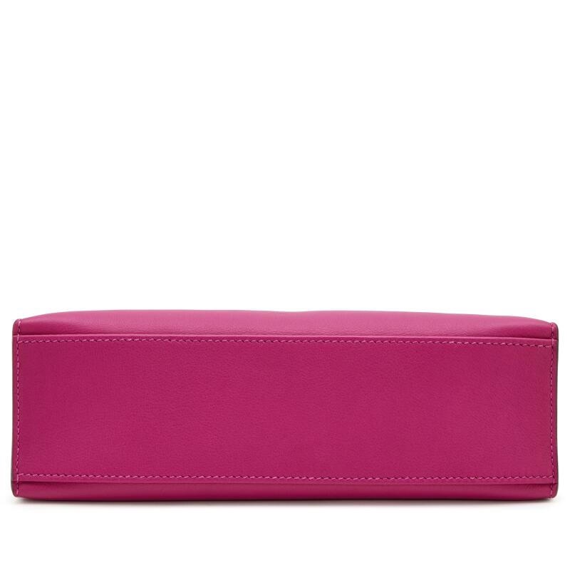 Hermès Mini Kelly I in Rose Pourpre Swift Leather detail image 5 · Vera Buy