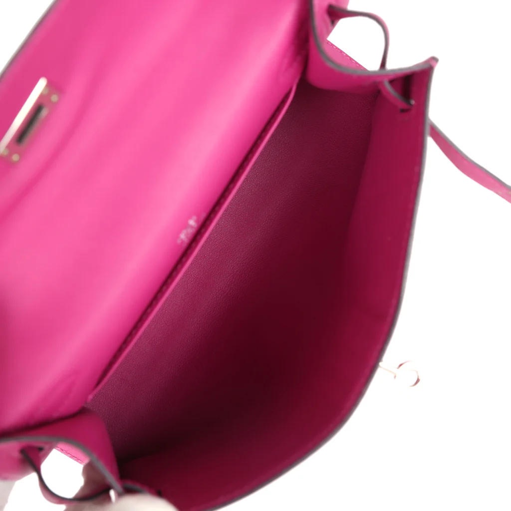 Hermès Mini Kelly I in Rose Pourpre Swift Leather detail image 6 · Vera Buy