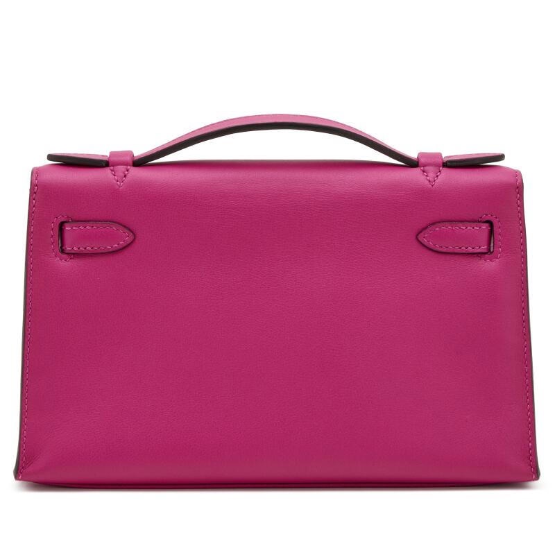 Hermès Mini Kelly I in Rose Pourpre Swift Leather detail image 3 · Vera Buy