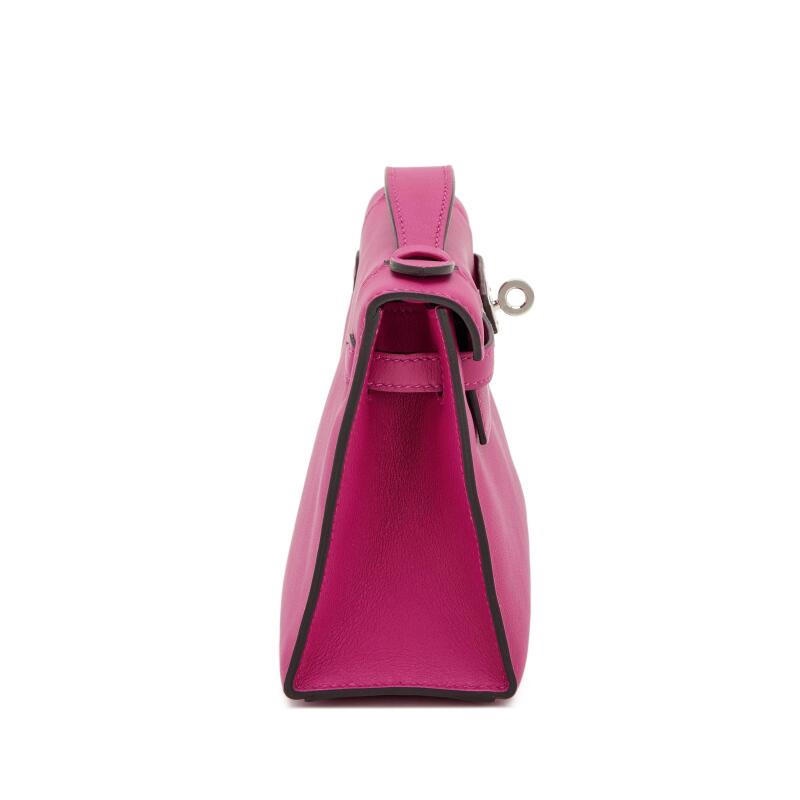 Hermès Mini Kelly I in Rose Pourpre Swift Leather detail image 2 · Vera Buy