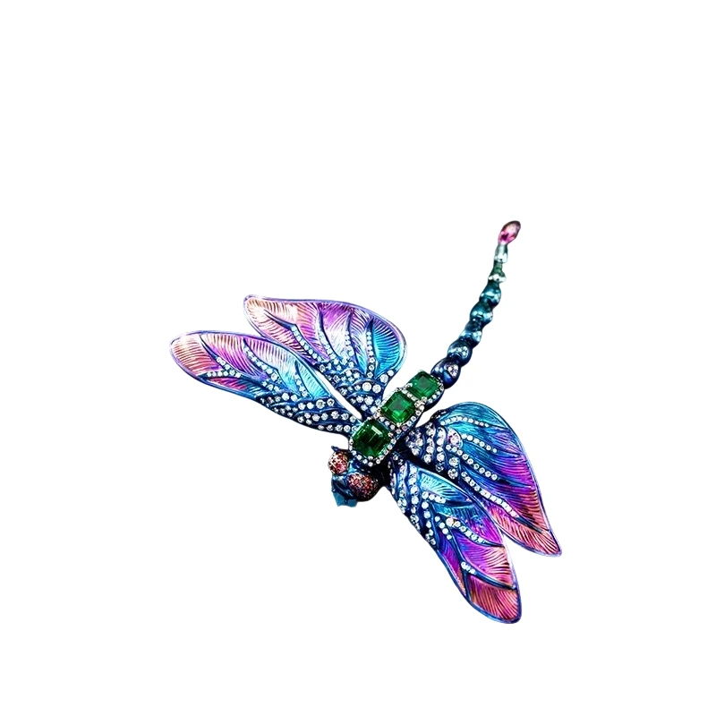 Emerald Dragonfly Brooch detail image 2 · Vera Buy