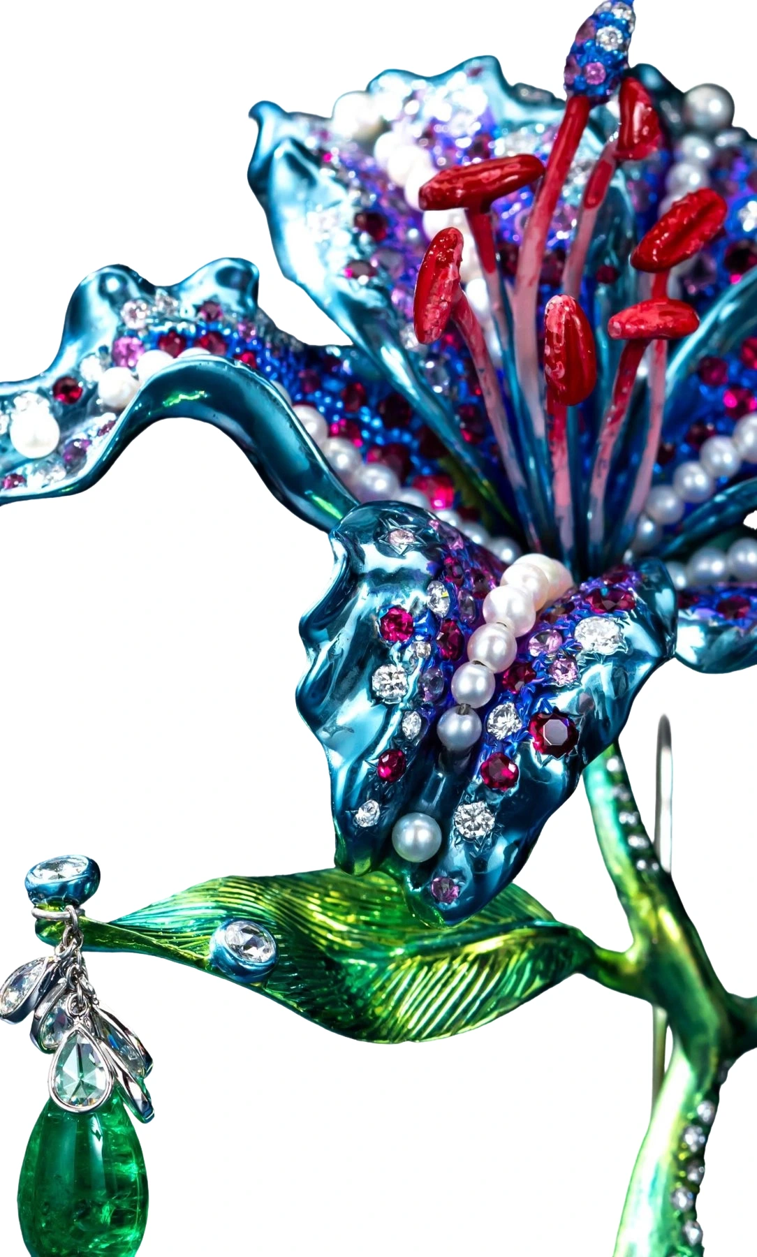 艺术珠宝 祖母绿花朵胸针 细节图 2 · Vera Buy
