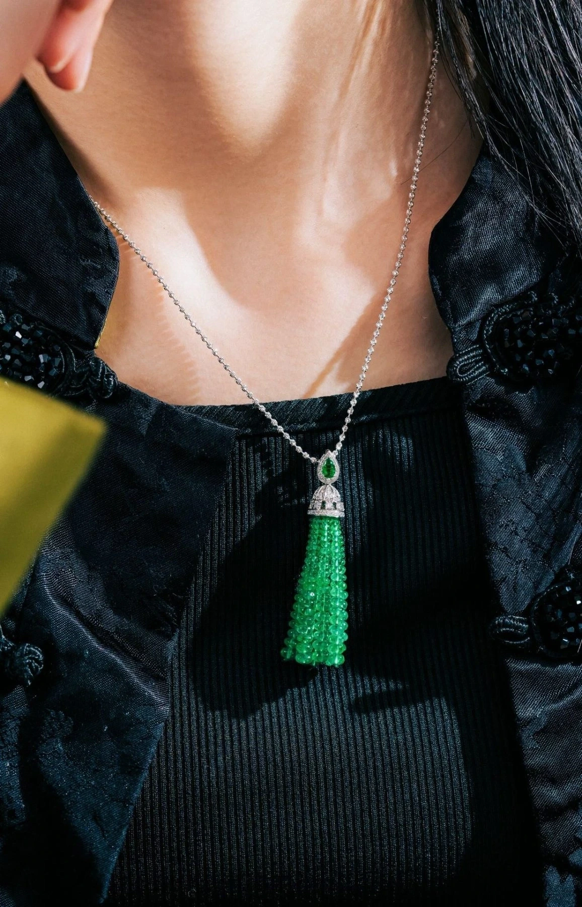 Emerald Fringe Necklace Set detail image 2 · Vera Buy