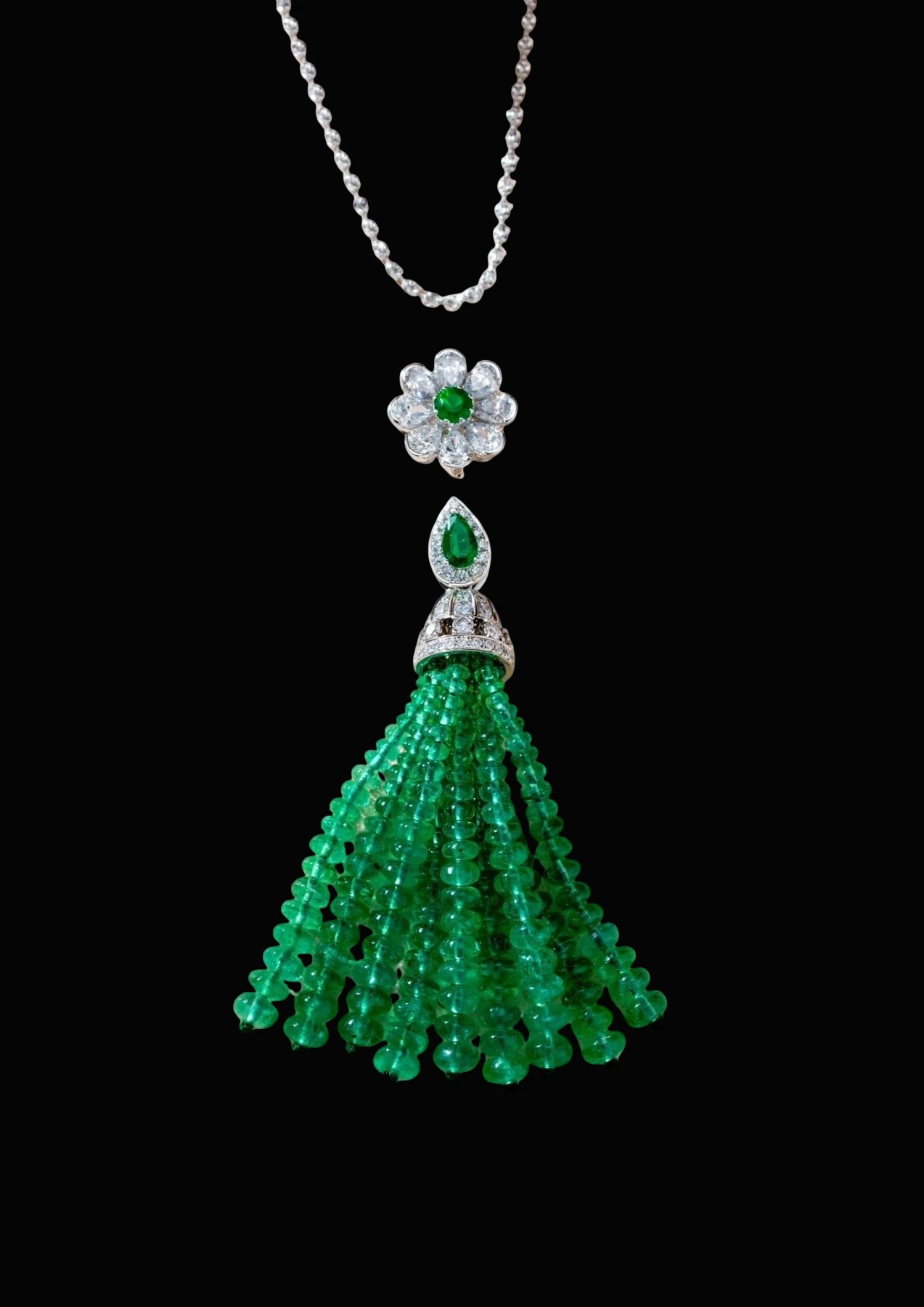 Emerald Fringe Necklace Set detail image 3 · Vera Buy