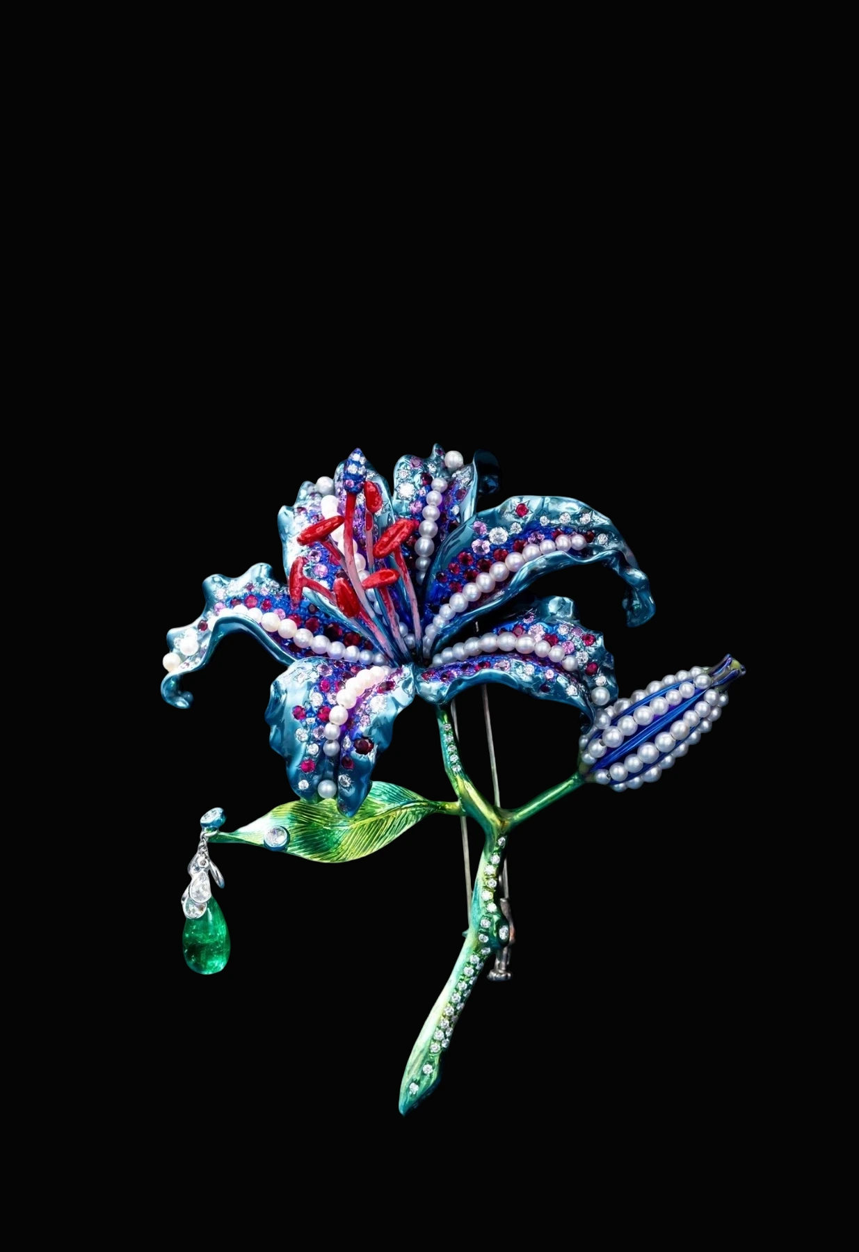 Emerald Flower Brooch · Jewellery · Vera Buy