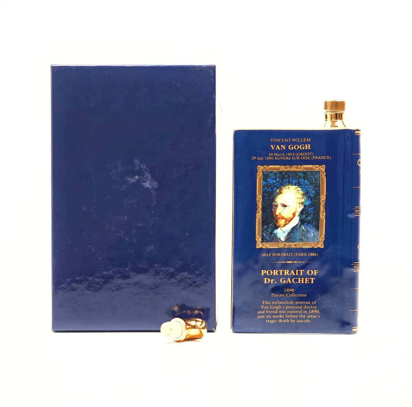 80s Camus Van Gogh 'Portrait of Dr. Gachet' Limoges Ceramic Book Cognac detail image 6 · Vera Buy