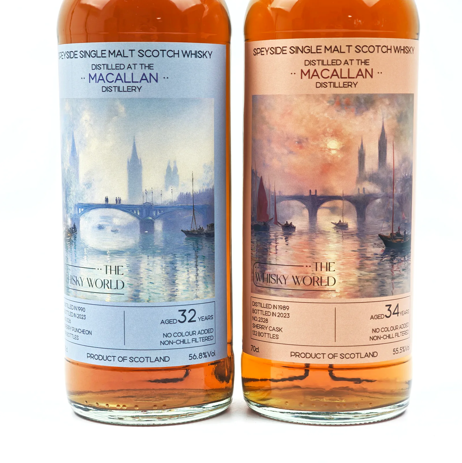 Macallan 1989-2023/1990-2023 34/32-Year-Old 'London Fog' Sherry Cask Single Cask Single Malt Whisky Set of 2 detail image 3 · Vera Buy