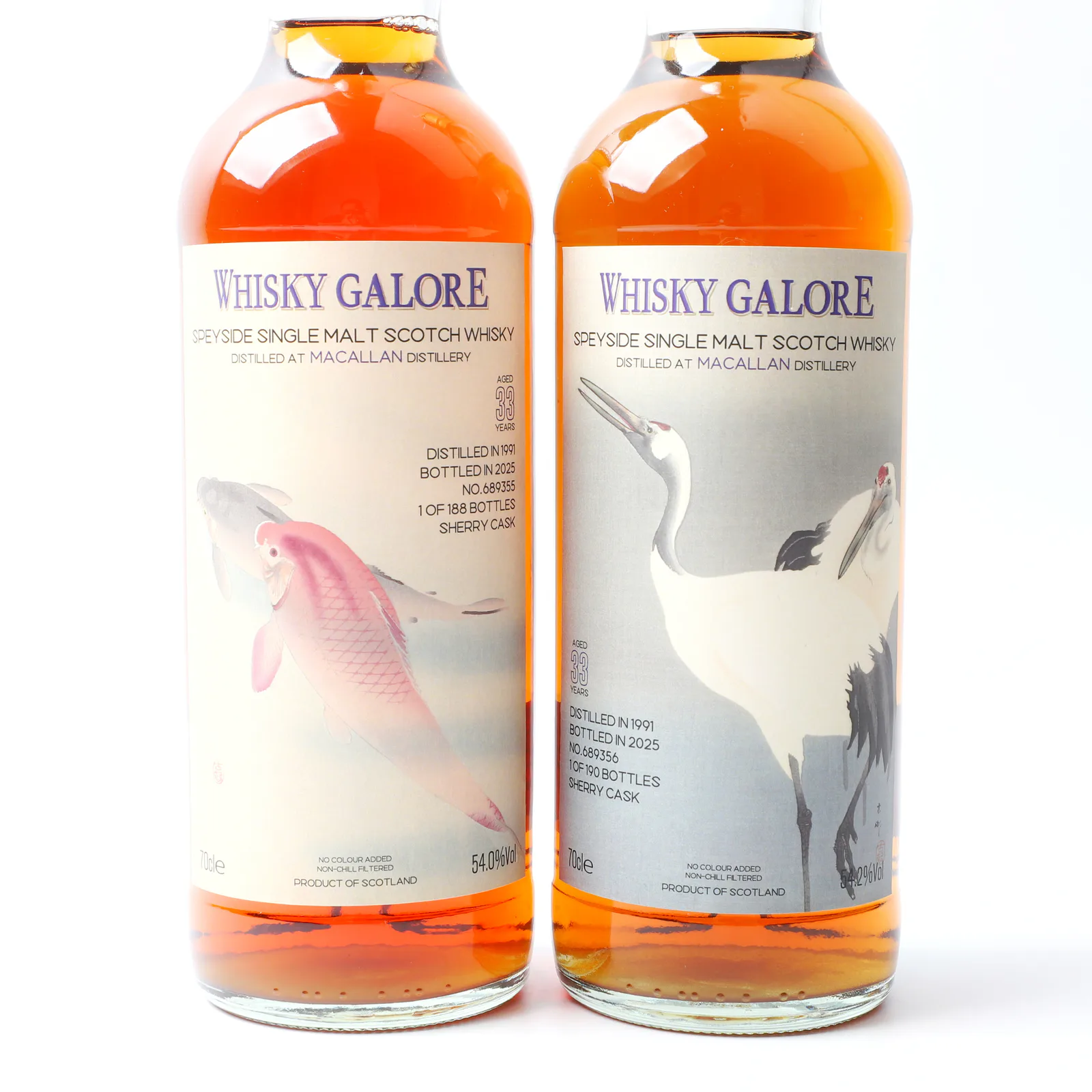 Macallan 1991-2025 33-Year-Old 'Cranes and Koi' Sherry Sister Casks Single Cask Single Malt Whisky Set of 2 detail image 5 · Vera Buy