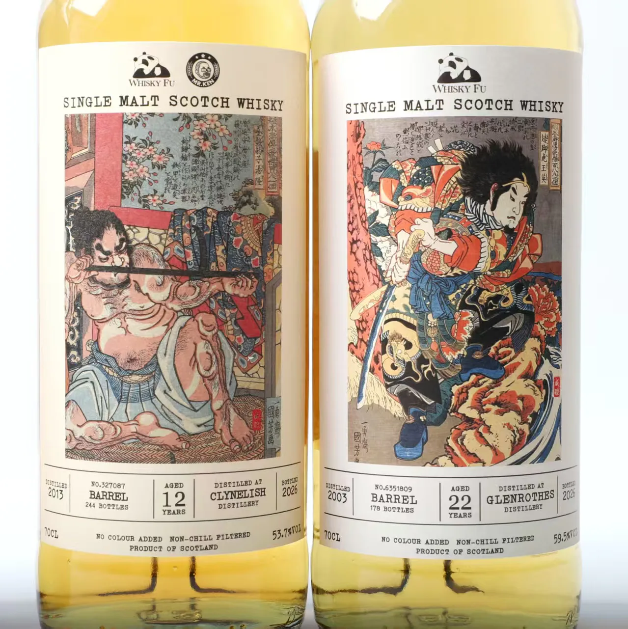 Whisky Fu Glenrothes 22-Year-Old / Ben Nevis 12-Year-Old / Clynelish 12-Year-Old / Strathmill 16-Year-Old / Aberlour 11-Year-Old 'Popular Water Margin Heroes: Earthly Fiends' Single Cask Single Malt Scotch Whisky, 5-Bottle Set detail image 3 · Vera Buy