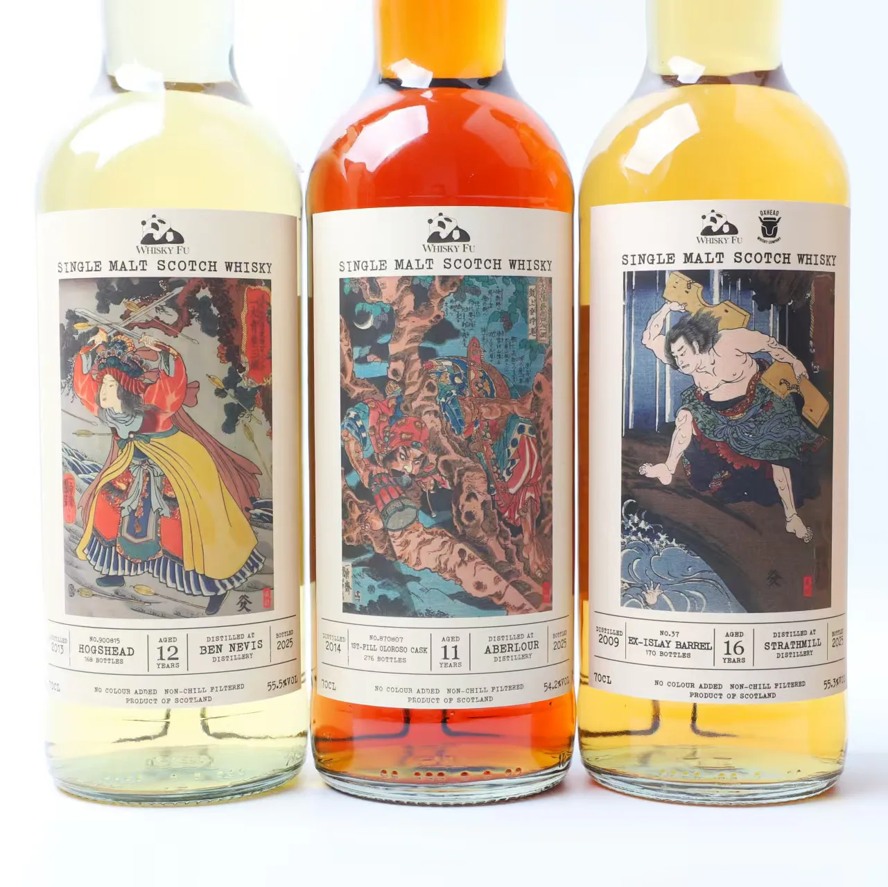 Whisky Fu Glenrothes 22-Year-Old / Ben Nevis 12-Year-Old / Clynelish 12-Year-Old / Strathmill 16-Year-Old / Aberlour 11-Year-Old 'Popular Water Margin Heroes: Earthly Fiends' Single Cask Single Malt Scotch Whisky, 5-Bottle Set detail image 4 · Vera Buy