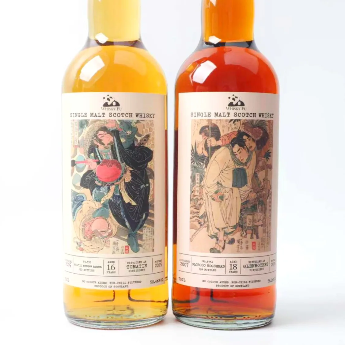 Whisky Fu Balvenie 36-Year-Old / Ledaig 22-Year-Old / Jura 21-Year-Old / Tomatin 16-Year-Old / Glenrothes 18-Year-Old 'Popular Water Margin Heroes: Heavenly Spirits' Single Cask Malt Whisky, 5-Bottle Set detail image 5 · Vera Buy