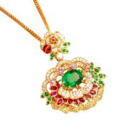 Garden Emerald Pendant Necklace detail image 1 · Vera Buy
