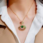 Garden Emerald Pendant Necklace detail image 2 · Vera Buy