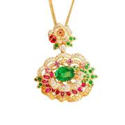 Garden Emerald Pendant Necklace detail image 3 · Vera Buy