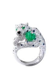 Emerald Pumpkin Bead Leopard Ring detail image 4 · Vera Buy