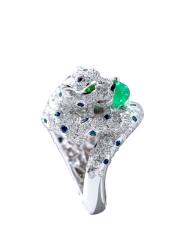 Emerald Pumpkin Bead Leopard Ring detail image 5 · Vera Buy