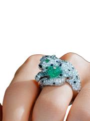 Emerald Pumpkin Bead Leopard Ring detail image 6 · Vera Buy