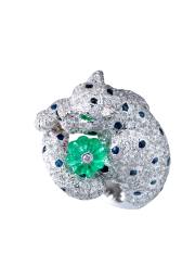 Emerald Pumpkin Bead Leopard Ring detail image 2 · Vera Buy