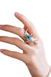 Tsavorite and Diamond Ring detail image 4 · Vera Buy