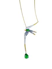 Tsavorite and Diamond Pendant detail image 1 · Vera Buy
