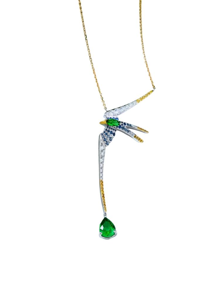 Tsavorite and Diamond Pendant · Jewellery · Vera Buy