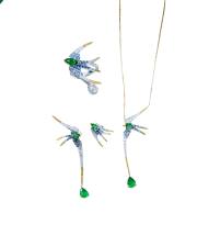 Tsavorite and Diamond Pendant detail image 2 · Vera Buy