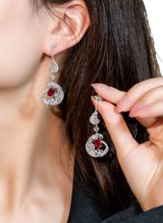 Unheated Burmese Ruby Stud Earrings detail image 3 · Vera Buy