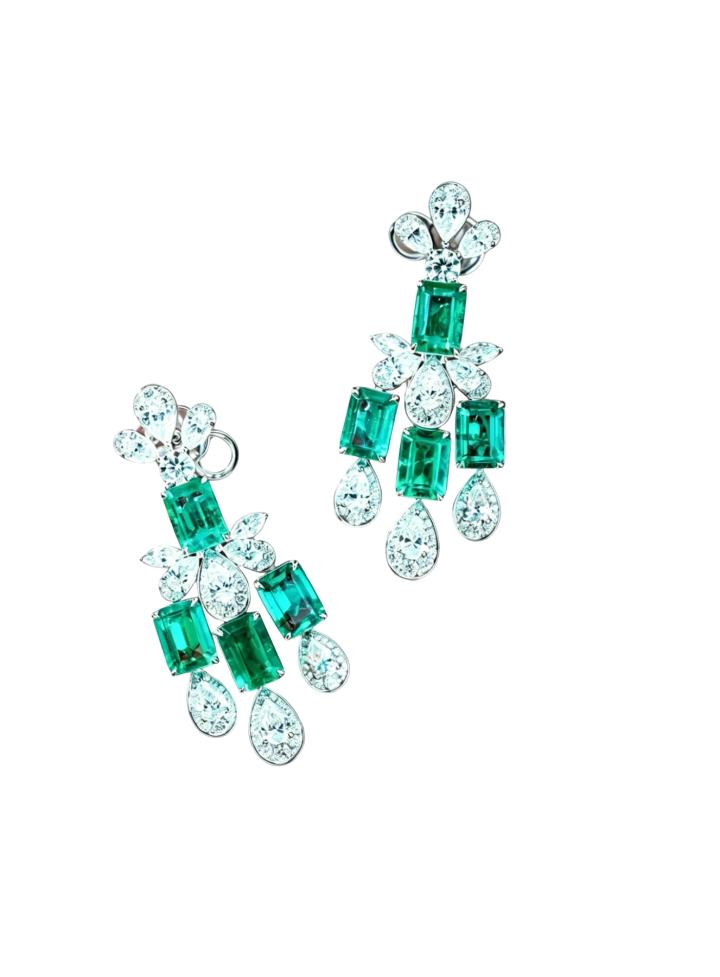 ANAISHA JEWELS Floral Emerald and Diamond Stud Earrings · Jewellery · Vera Buy