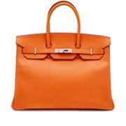 Hermès Birkin 35 in Feu Epsom Leather with Palladium Hardware detail image 1 · Vera Buy