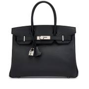 Hermès Birkin 30 in Black Epsom Leather with Palladium Hardware detail image 1 · Vera Buy