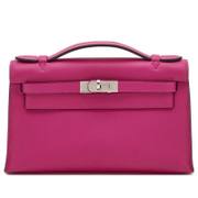 Hermès Mini Kelly I in Rose Pourpre Swift Leather detail image 1 · Vera Buy