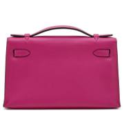 Hermès Mini Kelly I in Rose Pourpre Swift Leather detail image 3 · Vera Buy
