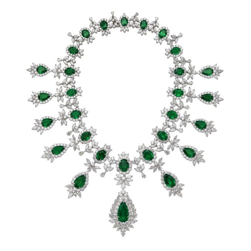 Zambian Emerald and Diamond Necklace · Jewellery · Vera Buy