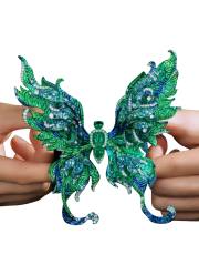 Emerald-Centred Butterfly Brooch in Titanium detail image 4 · Vera Buy
