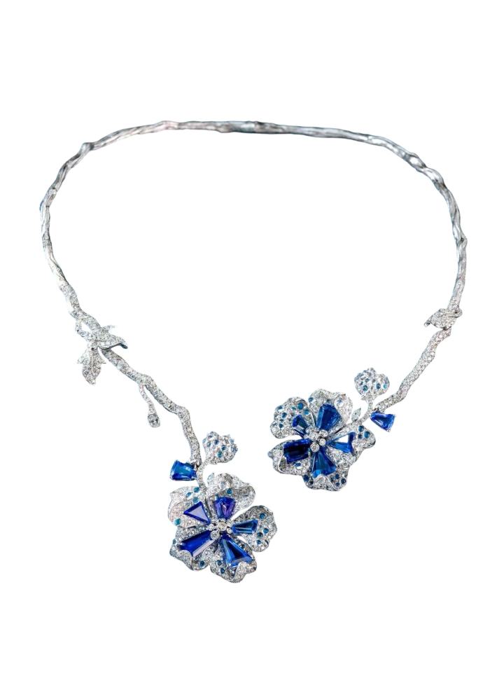 Tanzanite Collar Necklace and Earrings Convertible Set · Jewellery · Vera Buy