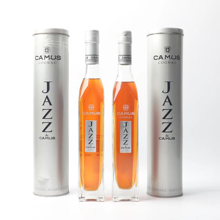 80s Camus 'JAZZ' Crystal Decanter Cognac, 2-Bottle Set · Fine Wine · Vera Buy